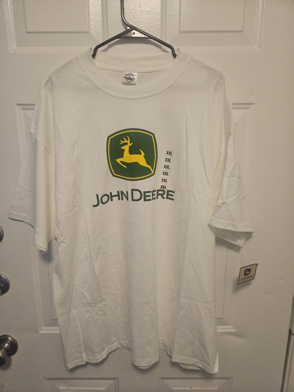 Vintage John Deere Big Logo White Tshirt
